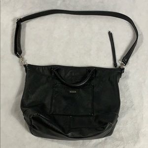 Vans Satchel Crossbody Black Leather Bag